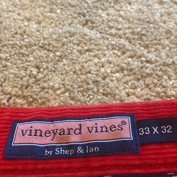 Vineyard Vines Red Corduroy Club Pants Size W33 L32 - Picture 5 of 12
